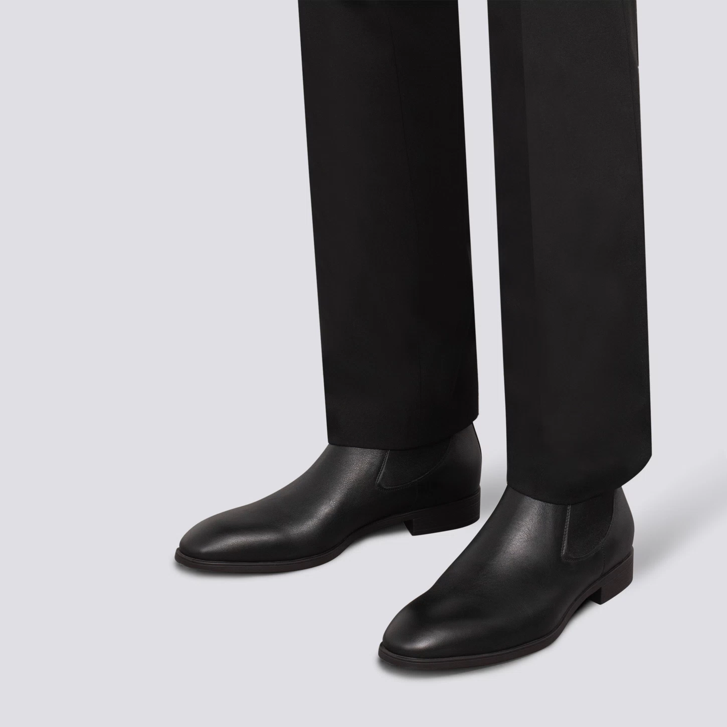 Stivaletti Chelsea in pelle nera da uomo - immagine 7