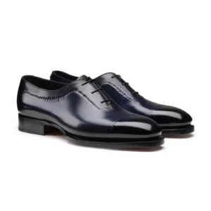 Scarpe Oxford da uomo della collezione Meraviglia in pelle blu