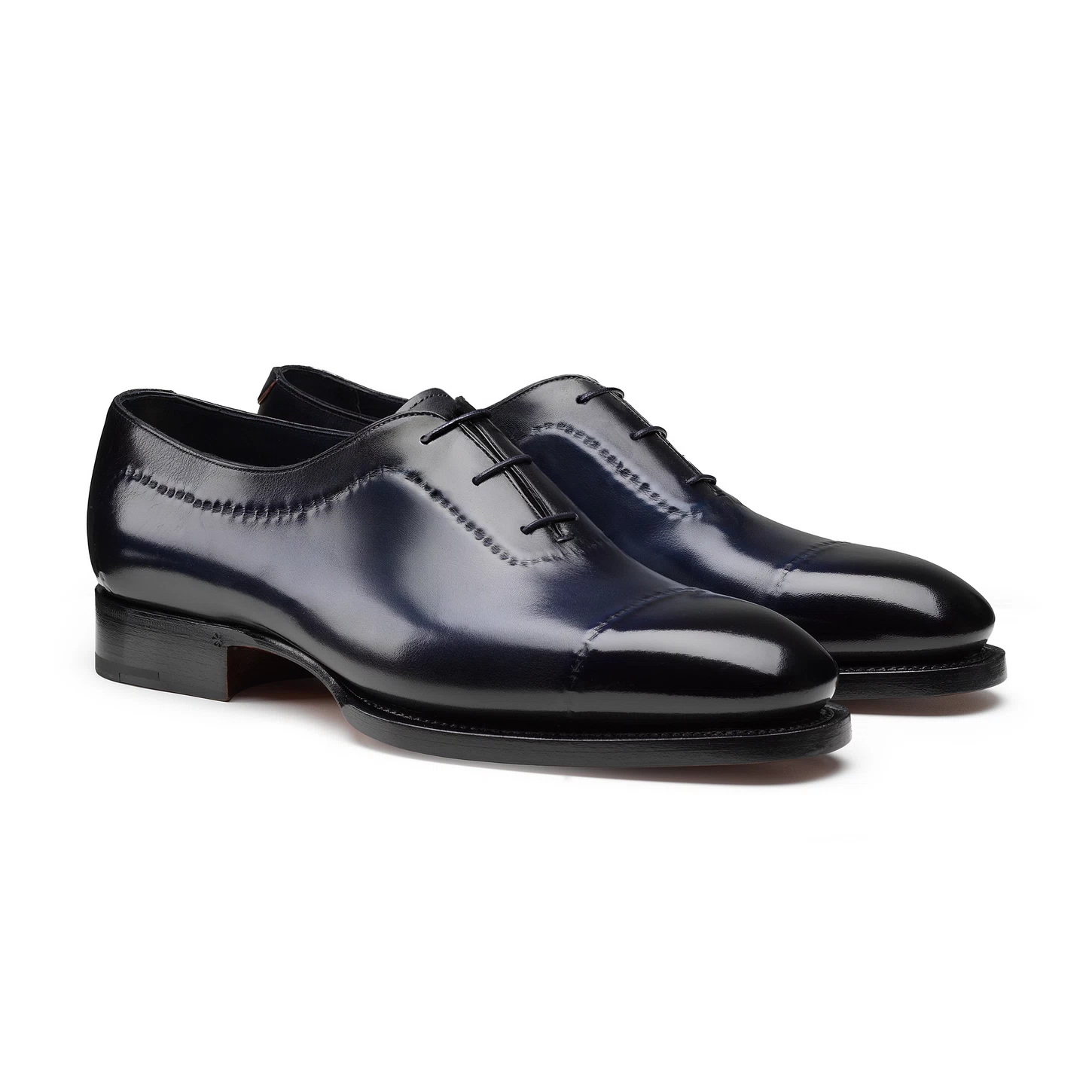 Scarpe Oxford da uomo della collezione Meraviglia in pelle blu
