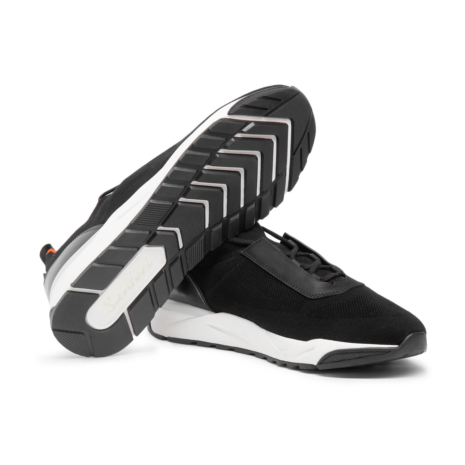 Sneakers da uomo in tessuto elasticizzato nero - immagine 5