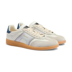 Sneakers da uomo DBS Oly in pelle e suede bianca, grigia e blu